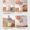 4in1 Camping Seasoning Shaker Transparent 4 Grids Flip Spice Jar with Lid Outdoor BBQ Cooking Salt Pepper Storage Box Home Jars