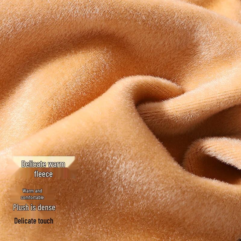 LANGSHA Women's High-Waist Thin Fleece Opaque Tights