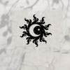 Solarna Lunarna Metalowa Sztuka Ścienna do Pokoju Medytacji Równowaga Harmonia Prezent Dekoracja Wewnętrzna Zewnętrzna
