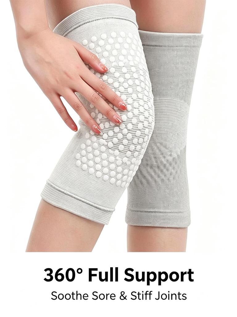 This warm, self-heating knee brace is suitable for arthritis sufferers, relieving joint pain and aiding in leg rehabilitation.