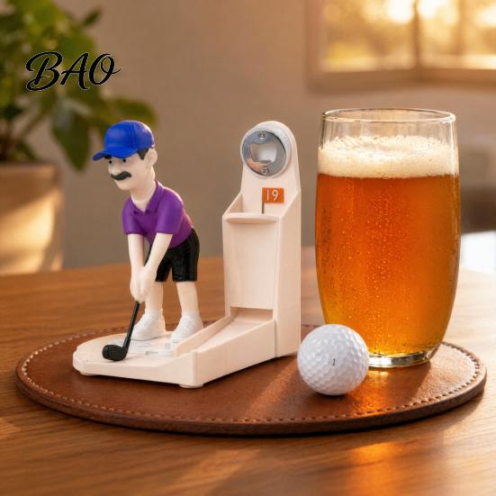 Board Game Party Tool Bottle Opener, Golf Swing Beer Shape, Fun Family Gathering Opener Accessory Durable Creative Ornament, for Home Bars And Parties