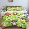 Digimon Cartoon 3D-Printed Bedding Set—Includes Duvet Cover and Pillowcases—Available for Single, Double, King, and Queen-Sized