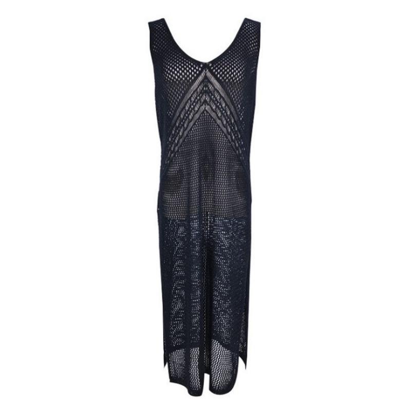 Summer Women's Knitted Sexy Backless Halter Beach Cover Up Holiday Sun Shirt Bikini Outer Cover Up