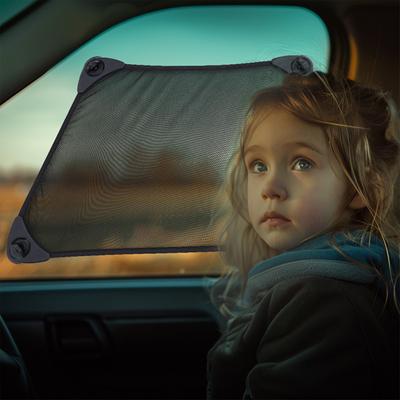 Adjustable Car Sun Shade for Kids UV-Protect Heat Insulation Window Shield for Family Road Trips and Daily Commute
