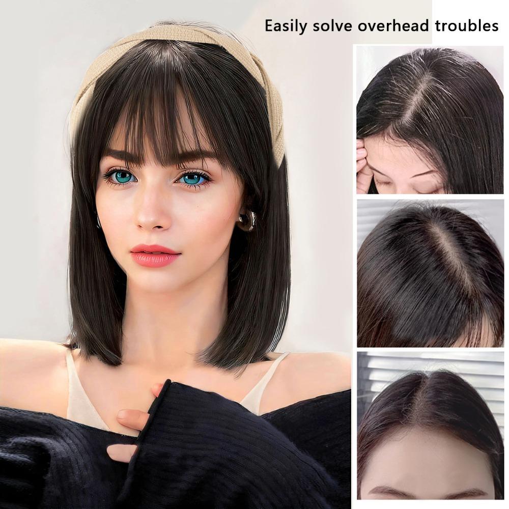 Clip In Half Headband Wig Fake Hair Women Hair Hoop Hair  Accessories Synthetic Headband Wigs