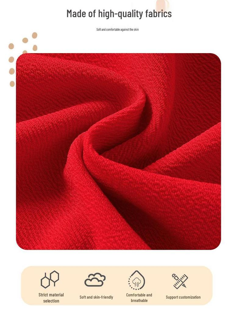 Girls' Red Patchwork Two-Piece Set: Bow Cardigan & Dress