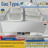 Commercial Gas-Powered Countertop Warming Table with Soup Pot for Fast Food Stalls