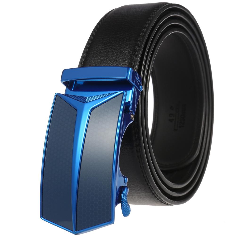 Men'S Belt, Automatic Buckle Cowhide Belt Casual Business Ly36-1314-1