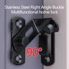 2x Sliding Door Lock Indoor Privacy Lock Wood Gate Barn Door for Latch Stainless Steel Flip Locks Heavy Duty Door Hasp f