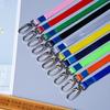 Color Block Thickened Neck Lanyard Strap Metal Hook Badge Holder Lanyard for Workplace ID Name Tag Office Accessories