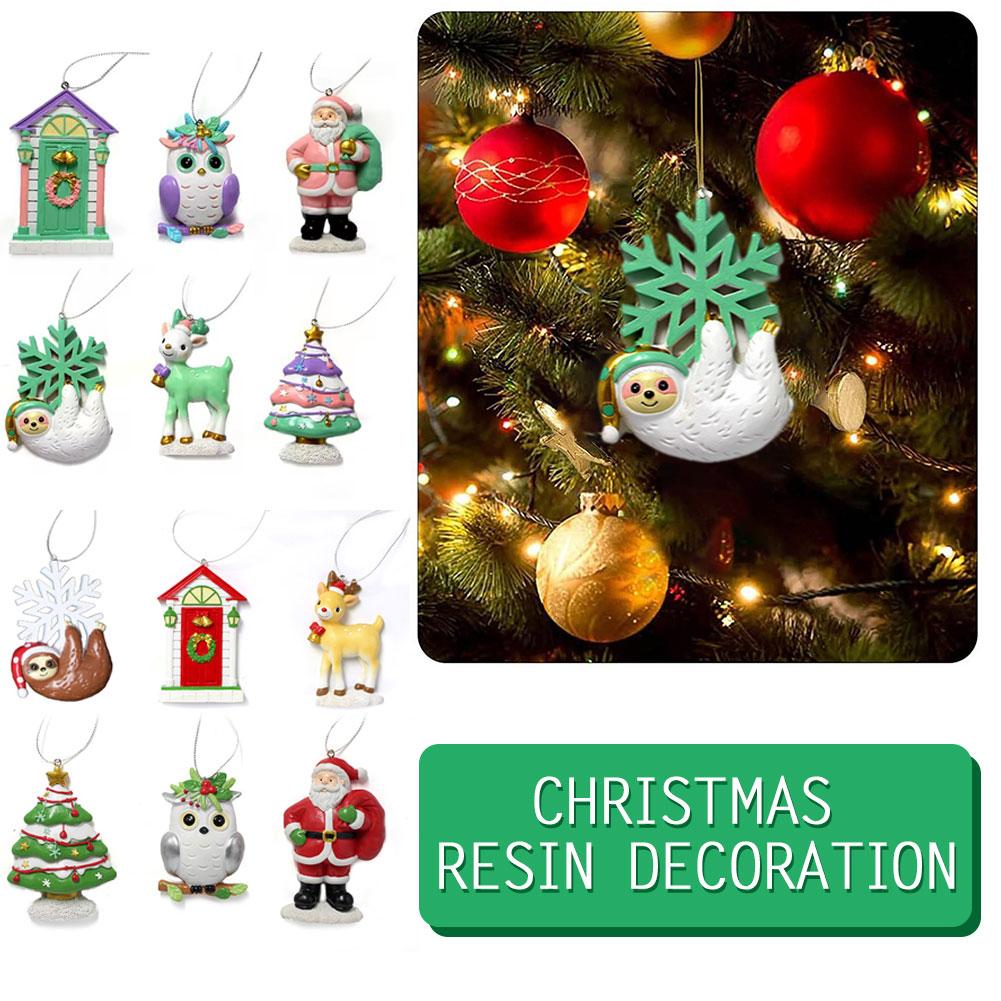 

Рождественская елка Подвеска Набор Снеговик Рождественские украшения для дома Украшение Украшение Милая Penda Q0G5 red-1set