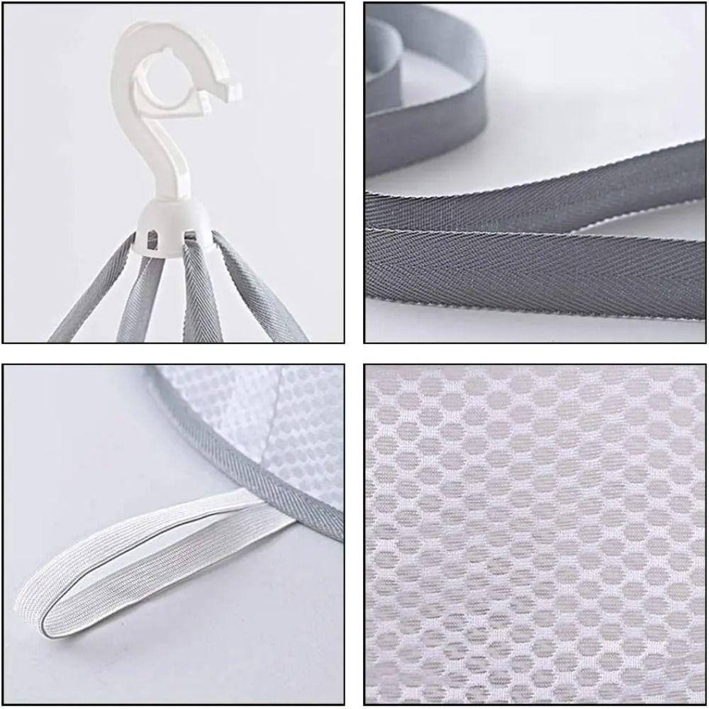 Anti-deformation Clothes Basket Folded Mesh Laundry Basket Clothes Drying Net Rack  Clothes Laundry