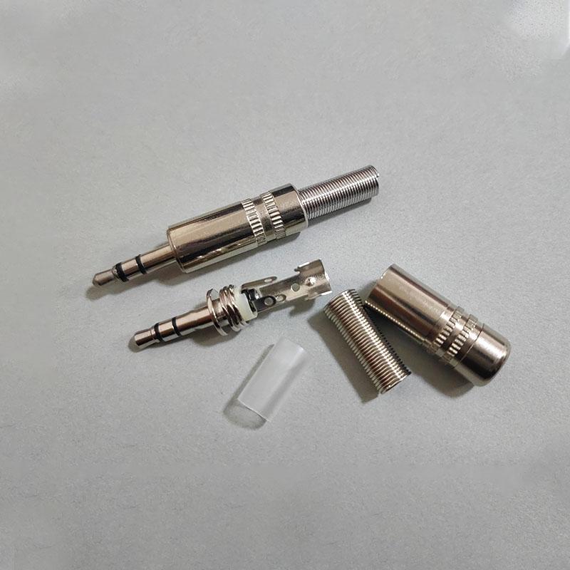 1-10PCS Metal 3.5mm Male Headphone Plug Mono Stereo Audio Solder Cable Connector 3.5 2Pole 3Pole 4Pole Earphone Jack Adapter
