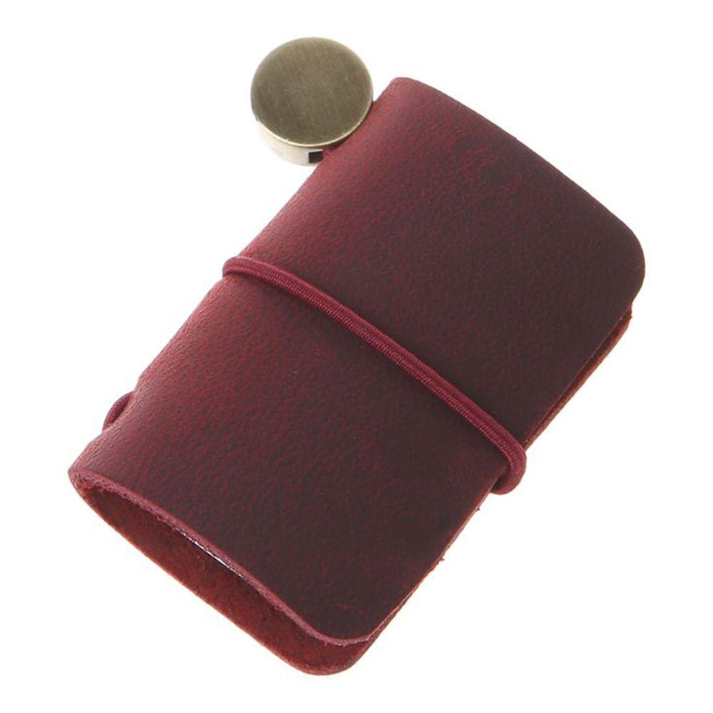 

Retro Solid Insert Brochure School Writing gifts Handmade Cover Journal Booklet Leather Travel Book Mini Notebook Notebook червоний