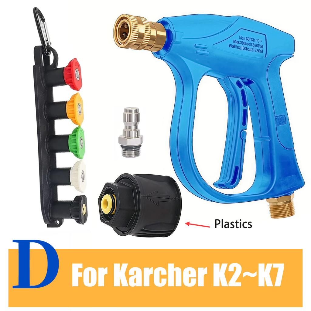 Pressure Washer Water Gun for Car Clean Hose Connector For Karcher Nilfisk Bocsh Quick connect nozzles For Car Wash Accessories
