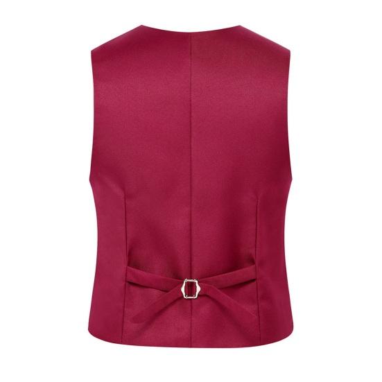 Einfache Einfarbige Männer Anzug Weste Slim Fit V-ausschnitt Ärmellose Einreiher Freizeit Party Bar Bankett Kleid Weste Arbeitskleidung