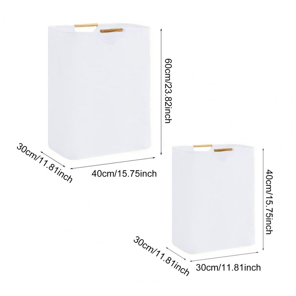 Laundry Basket Medium Size Laundry Hamper Storage Basket With Bamboo Handle Foldable Design Large Capacity Laundry Container