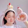 Fun and cute dessert three-dimensional plush cake Swiss curl hair band Women's face band