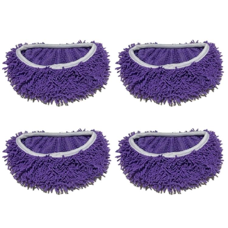 4PCS Plush Mop Refill Pad Water Absorption Cleaning Mop Replacement Pad for Household Kitchen Bathroom Cleaning Mop фиолетовый