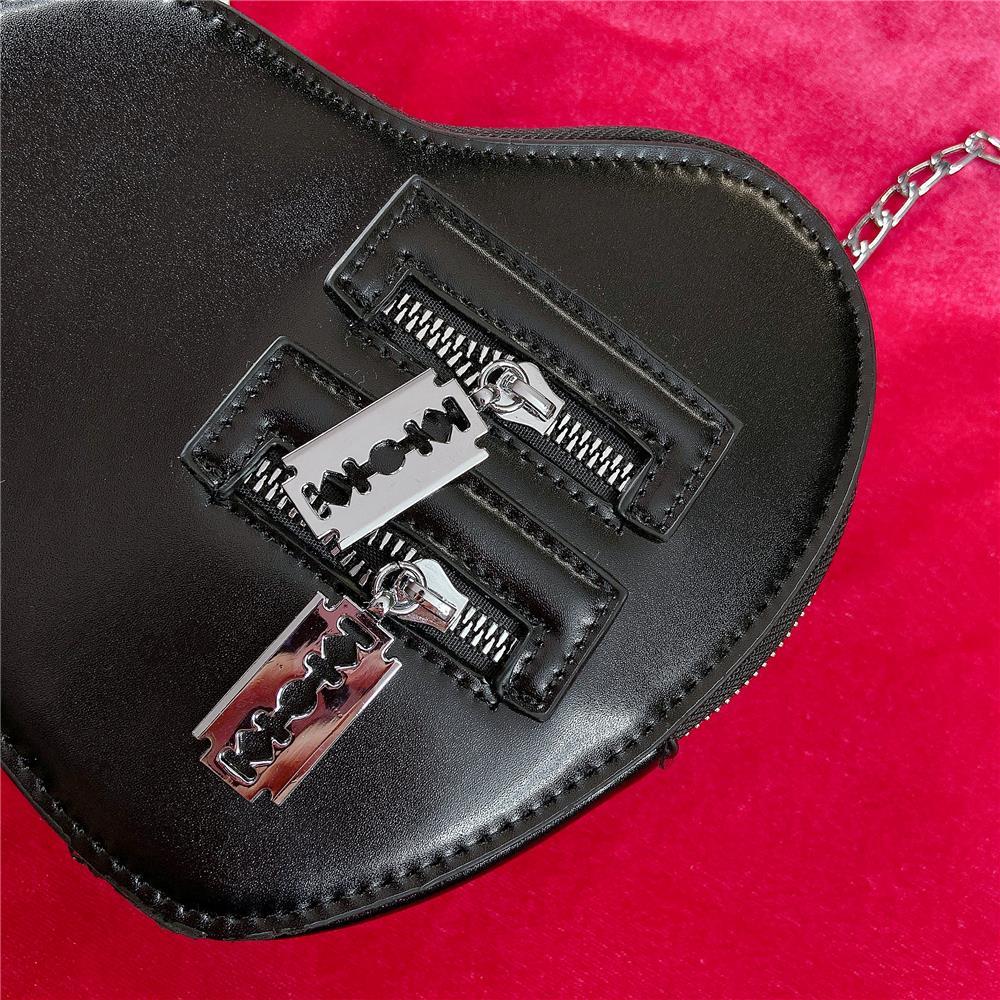 Готическая сумка через плечо в форме сердца для женщин — фото 5