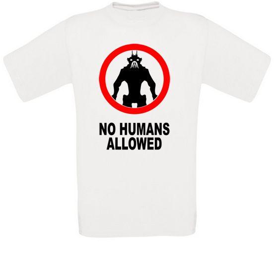 No. Humans Allowed District 9 Cult Movie T-Shirt S