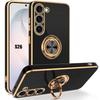 Silicone Case - BOOLING - for Samsung Galaxy S26 - Shockproof Scratch-Resistant with Ring - Black