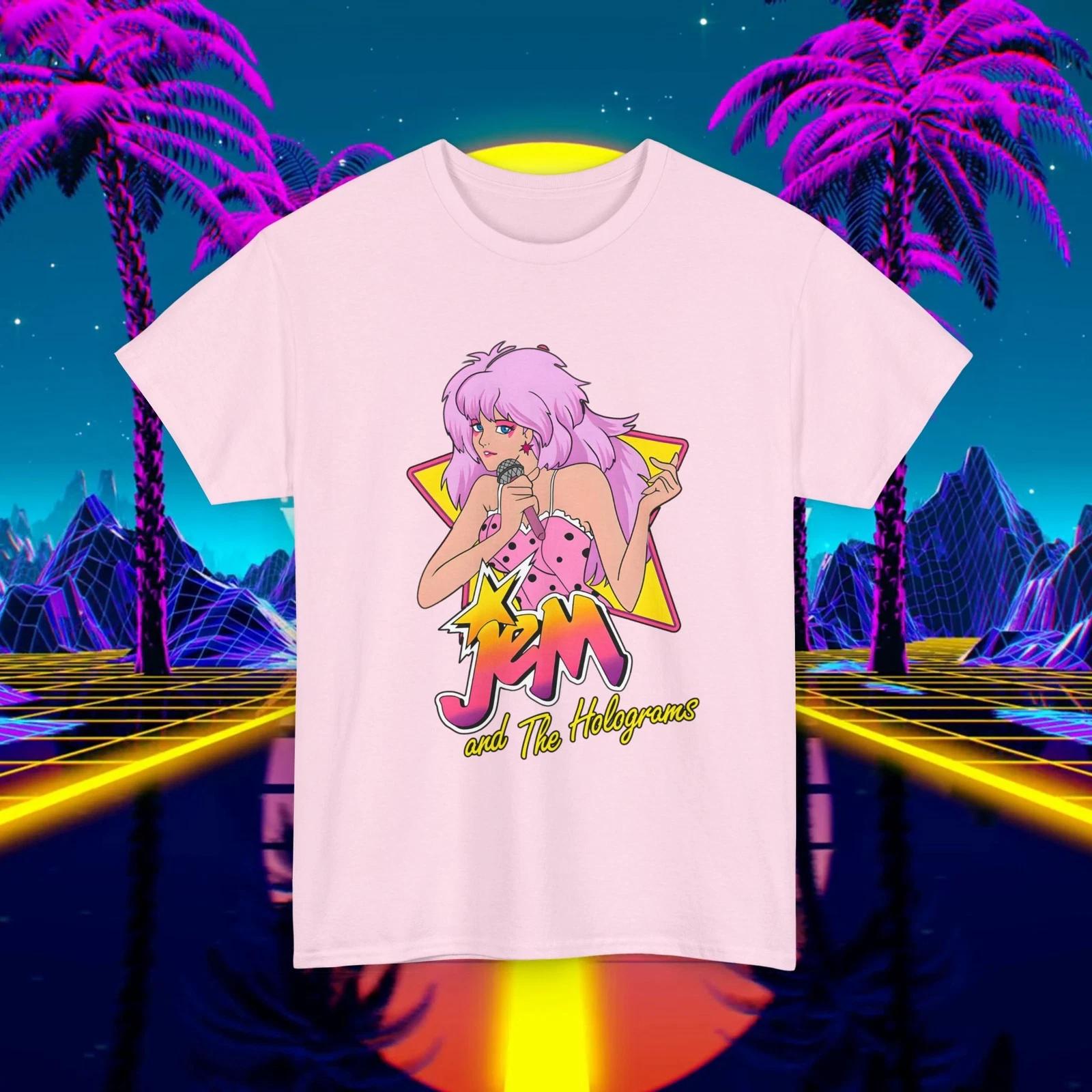 Custom Jem and the Holograms T-Shirt Star 80s Vintage Unisex Tee Cartoon doll 4XL