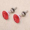 2pcs Red 25mm Car Push Button Quick Release Hood Bonnet P Lock Clip Bumper Latch Aluminum Alloy Fit for Universal
