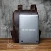 NZPJ Vintage Genuine Leather Men's Backpack Crazy Horse Leather Backpack Natural Cowhide Travel Bag Leisure Computer Bag