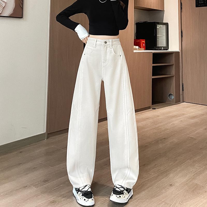 Retro Patchwork High-Waisted Flared Jeans for Women - Spring/Autumn 2025 M