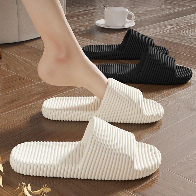 Striped Bathroom Slippers for Women, Summer Household Bathroom Anti-slip, Men's Indoor Household Cool Slippers for Women