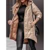 Herbst Winter Neue Mode Kapuzenpullover Locker Langarm Einfarbig Reißverschluss Baumwolle M Baumwolljacke Mantel