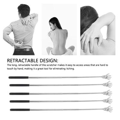 5Pcs Extendable Back Massager Stainless Steel Telescopic Portable Retractable Rear Back Scratcher