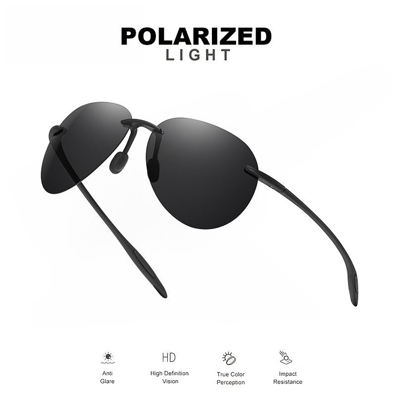 Ultra lehké 12g TR90 Bezrámové Polarizační Pilotky - Flexibilní & Pohodlné Unisex pro Řízení, Rybaření, Venkovní