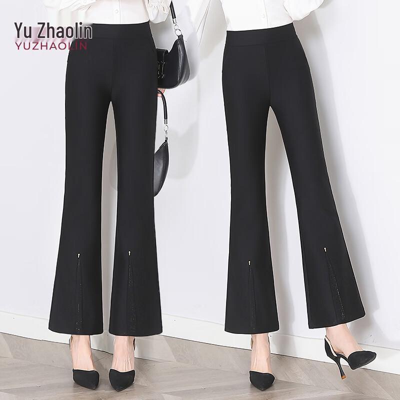 YUZHAOLIN Women s High-Waist Elastic Flared Pants 3XL