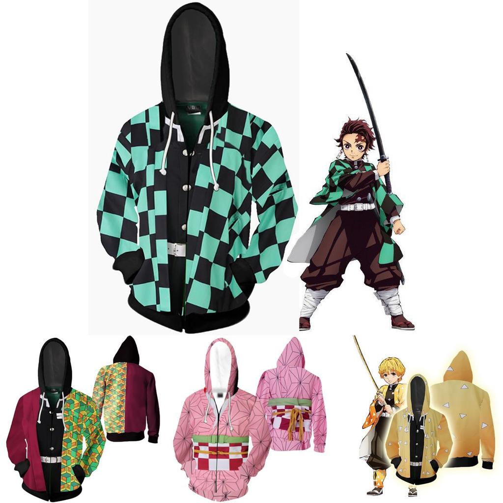 Moletom com Zíper Macio e Vibrante Kimetsu No Yaiba Para Conforto