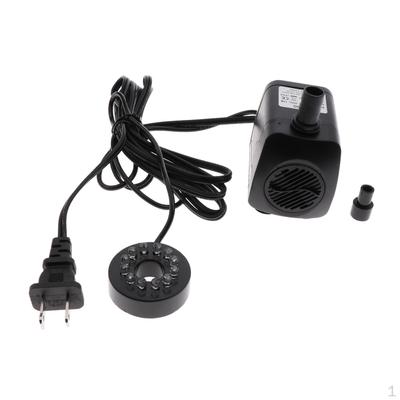 Set Of 110-120v 15W Power Consumption Aquarium Fountain Water Pump With Cable +6mm/10mm Outlet