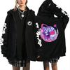 Trendy Anime Hooded Cardigan Unisex Harajuku Style Casual Fashion Long Sleeve Jacket Autumn Winter Zipper