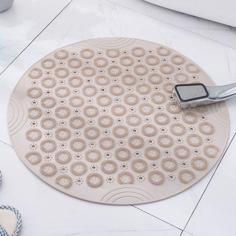 Round Waterproof Anti-Slip Bathroom Mat for Shower, Toilet, and Home