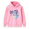 Kids Boys Girls Cute Cartoon Dinosaur Enjoy Music Pattern Pullover Hoodie Casual Soft Long Sleeve Hooded Sweatshirt For Toddler Children Daily