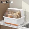 Opbergdoos voor kom en eetstokjes met deksel, Afdruiprek voor borden voor keuken en studentenhuis, Plastic komkast, Afdruipbare komdoos