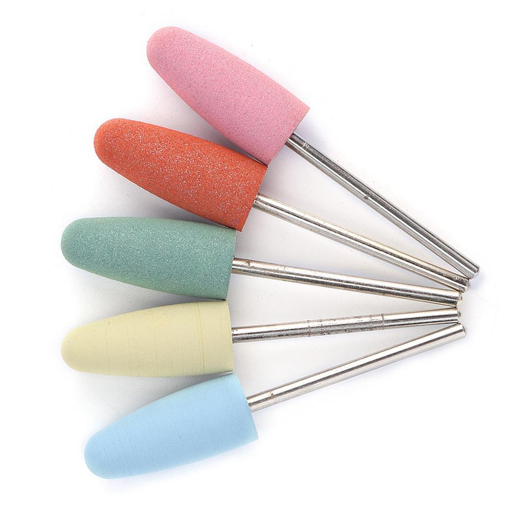 5 Stück Set Gummi-Nagelbohrer Maniküre Pediküre Nagelpolitur Grat Zubehör