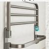Upgrade And Thicken Grey/Black 50CM-60CM Folding Aluminum Towel Rack Holder With Hook Towel Holder