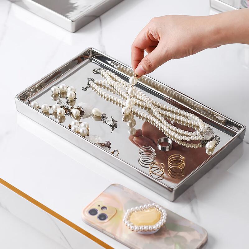 Ru Han Silver Rectangular Storage Tray