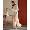 Demana Linen Blend High-Waist Wide-Leg Pants