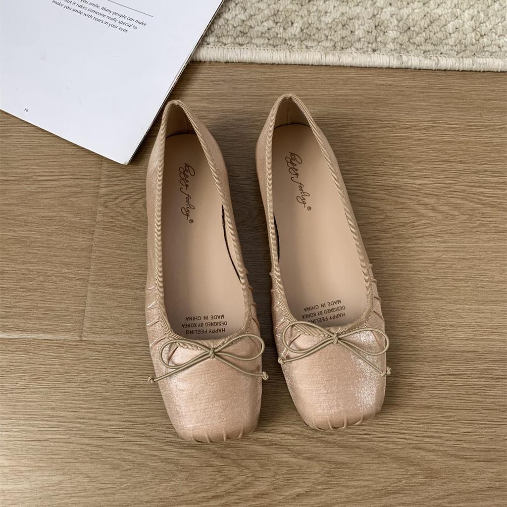 Fashion Bailamos New Elegant Women Flats Comfortable Ballet Shoes Woman Classic Round Toe Bowtie Ballerina Flats Ladies Soft Loafers Muj