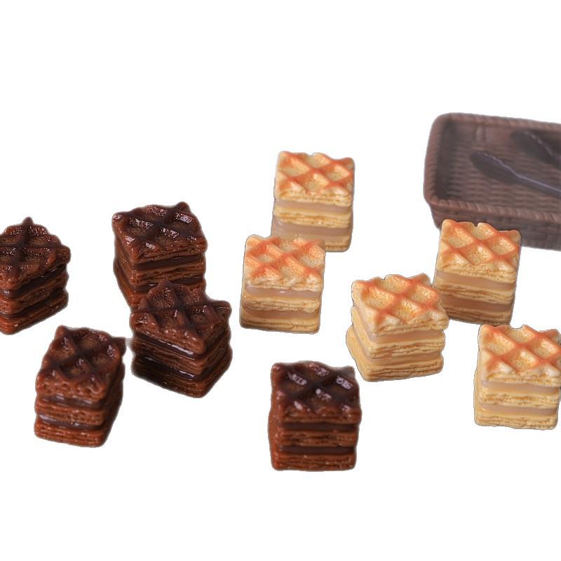 DIY Miniature Food Toys: Resin Waffle Sandwich Bread Keychain Pendant