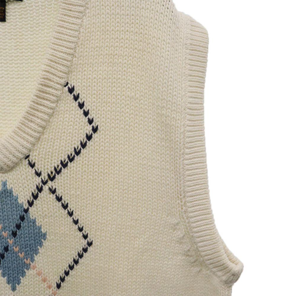 Eddie Bauer 90s Black tag late model Overall handle Knit vest Old vintage Men's Used