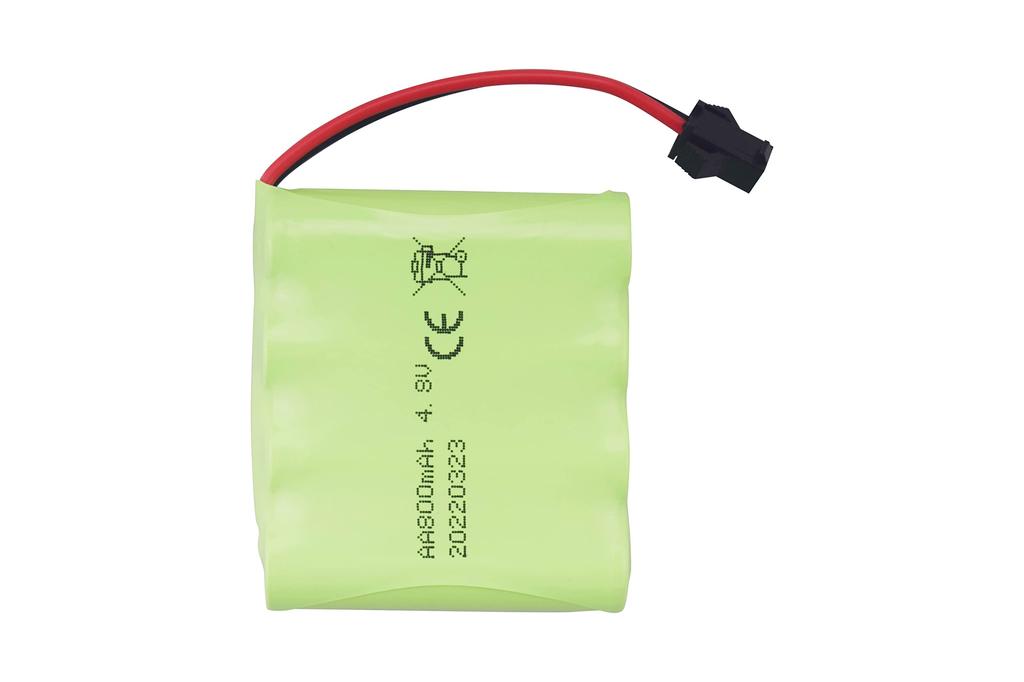 2PCS AA 4.8V 800mAh Rechargeable Remote Control Toy Car with SM2P Plug, RC Truck Stunt Car Excavator Toy Car and USB Charging Cable