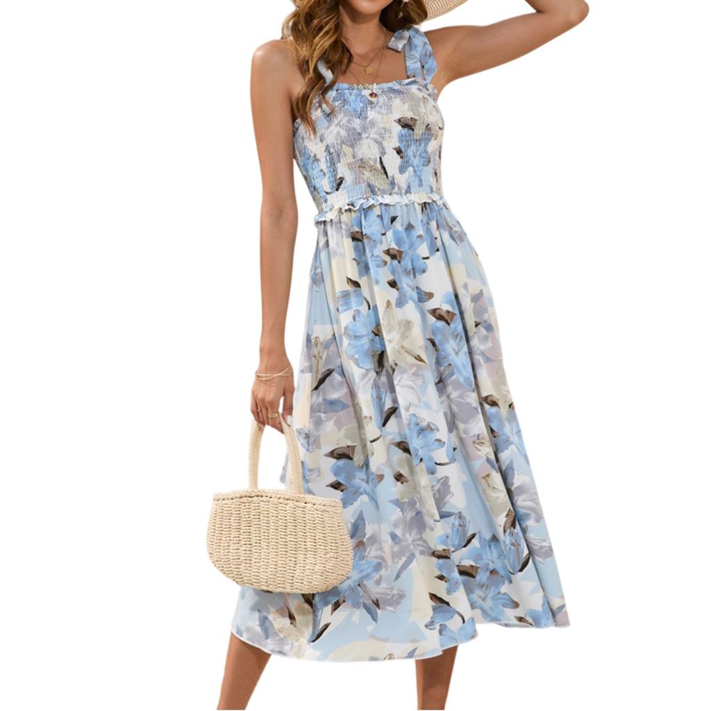 Women's Summer Dress Casual Loose Long Beach Vacation Dresses